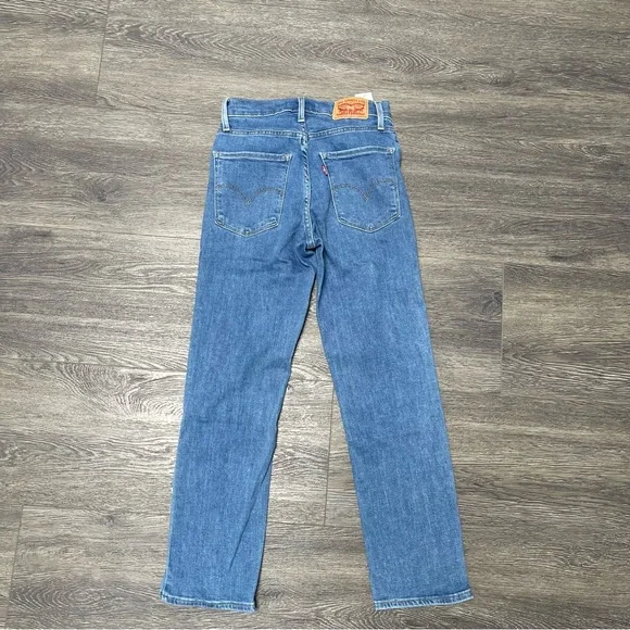 Levi's Classic Blue Women's Jeans 724 High Rise Straight Cropped Jeans Size 24 - Picture 9 of 9